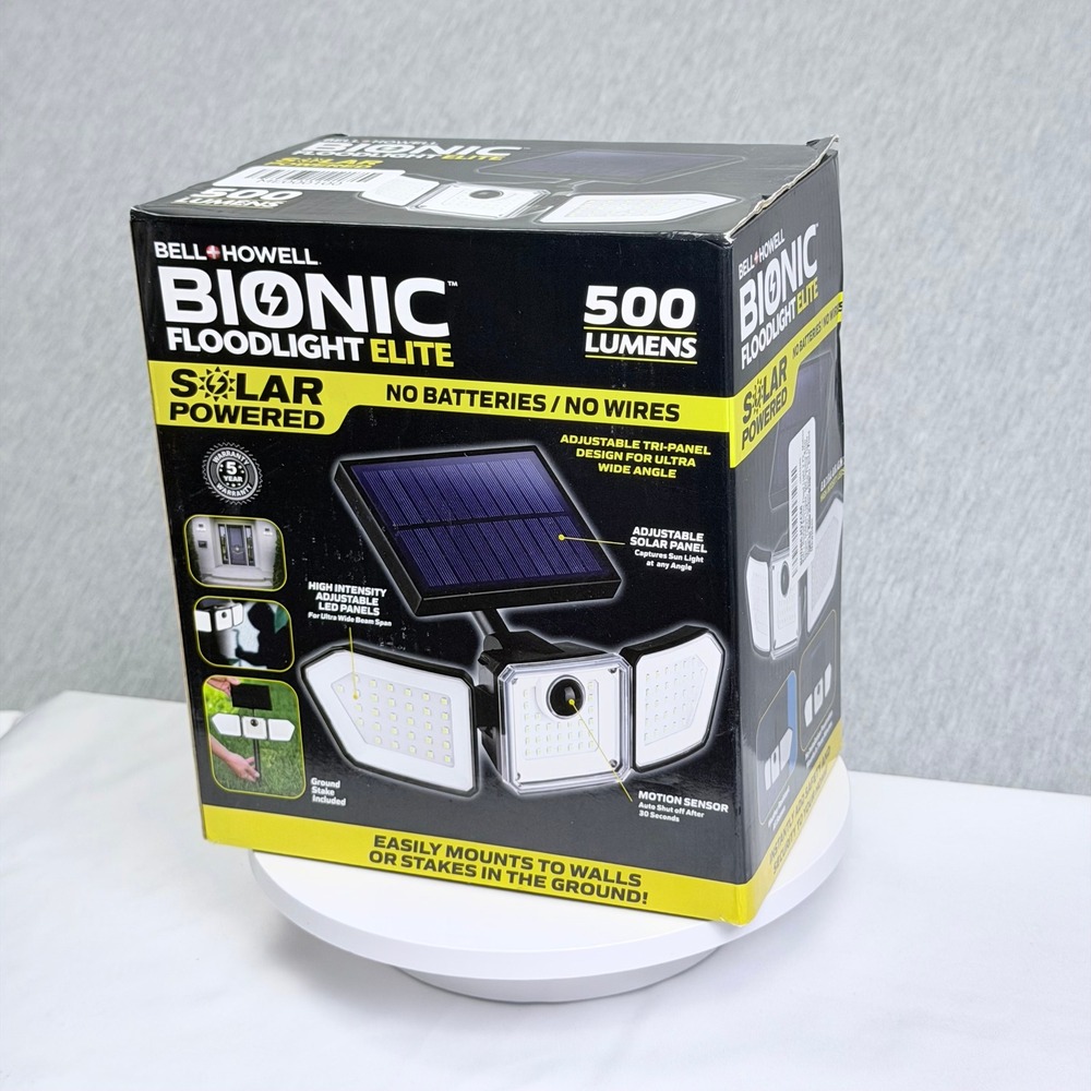 Bell + Howell Bionic Floodlight Elite 500 Lumen Solar Motion Light 1186ENH